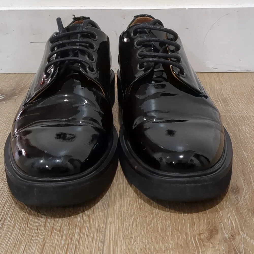A.P.C. Black Patent Leather Oxfords Size 39  Women's 9 - Picture 4 of 12